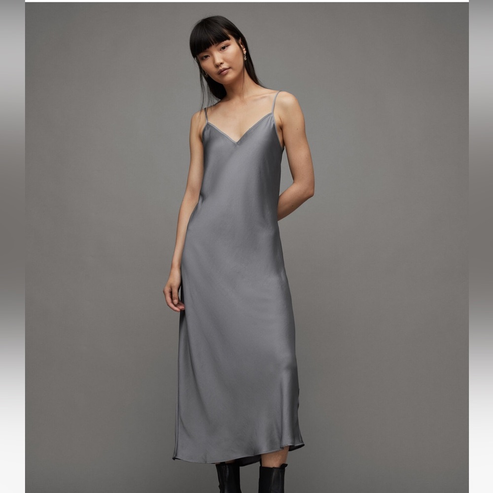 AllSaints Women’s Tierney Pearl Slip Dress Size Large